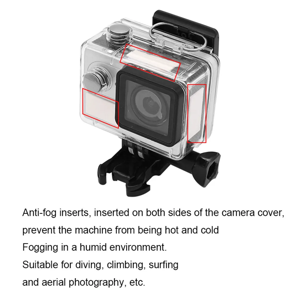 Противотуманные вставки для Gopro Hero 9 7 5 6 Black Xiaomi Yi 4K Sjcam Eken H9 водонепроницаемый