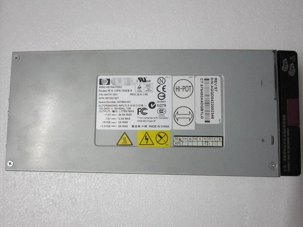 

HSTNS-PD02 A для HP ML370G4, серверный блок питания