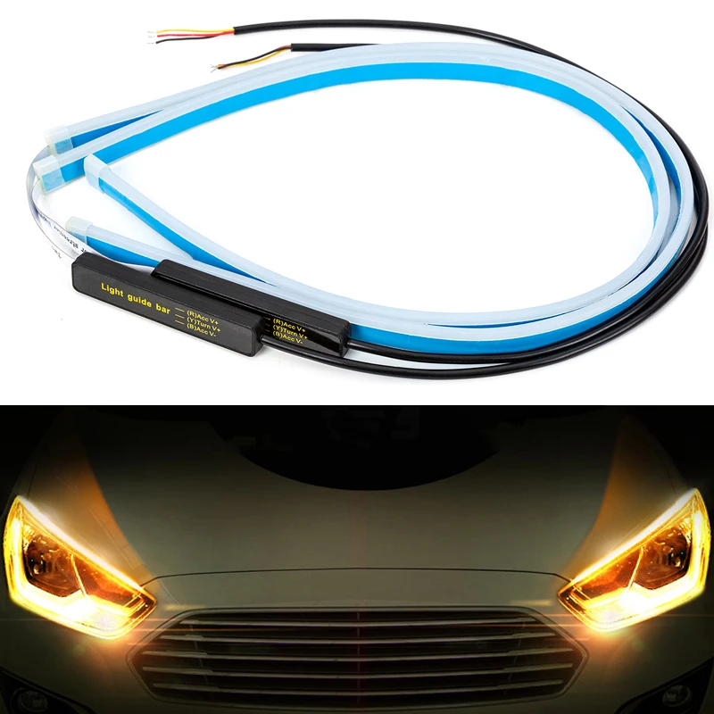 2 шт. ультратонкие автомобили DRL 30 45 60 см светодиодный дневные ходовые огни