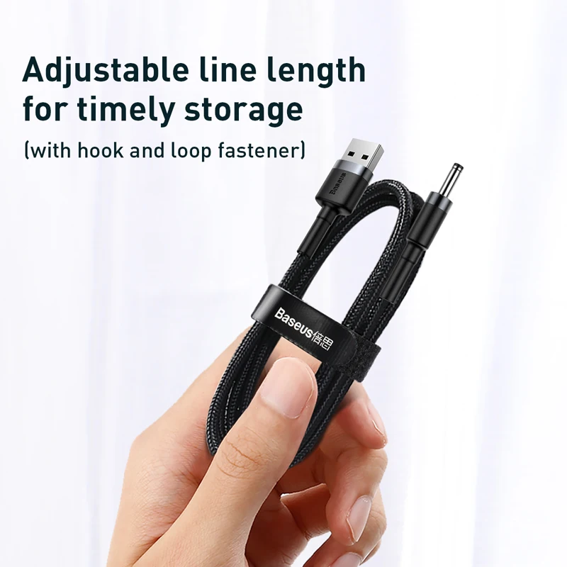 Baseus USB для постоянного тока 3,5 мм кабель питания USB A штекер 3,5 разъем зарядный кабель для концентратора USB вентилятор лампа динамик DC адаптер питания кабель 1 м