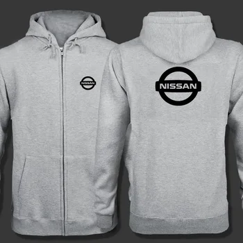 

Nissan logo zipper Hooded Sweatshirt Winter Sweatshirts Zipper Jacket Cotton Coat Fashion Hoodie