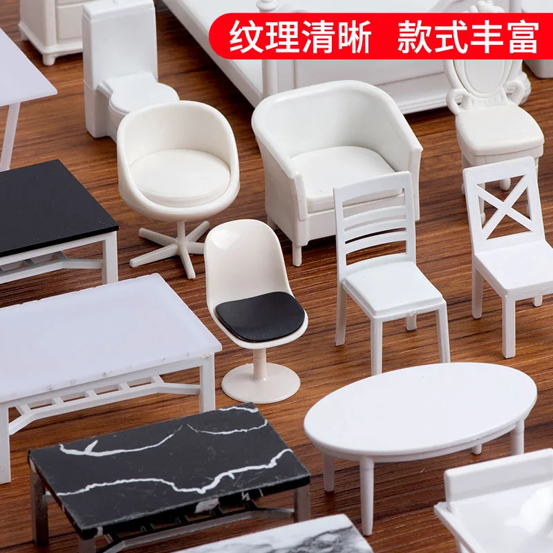 ドールハウス用ミニチュア家具、プラスチック製クラフトおもちゃ