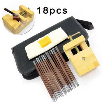 

18pcs/set Seal Carving Tool Manganese Steel Stone Cutter Beginner Woodworking