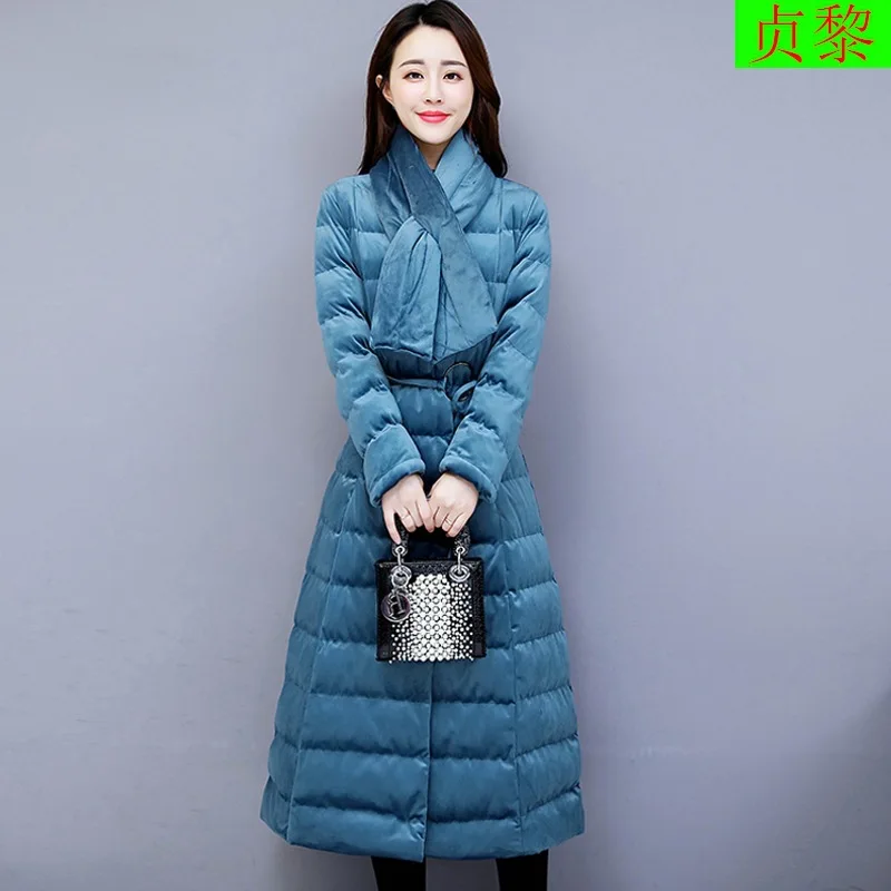 

Dongdaemun Mid-length over-the-Knee Cotton-padded Clothes 2018 New Style WOMEN'S Dress Winter Slim Fit down Jacket Cotton-padded