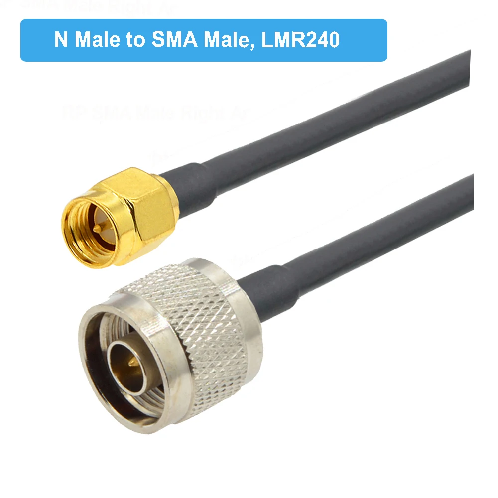 BEVOTOP LMR240 Cable N Male to SMA Male Plug Connector 50-4 Coaxial Pigtail Jumper 4G 5G LTE Extension Cord RF Adapter Cables iphone adapter