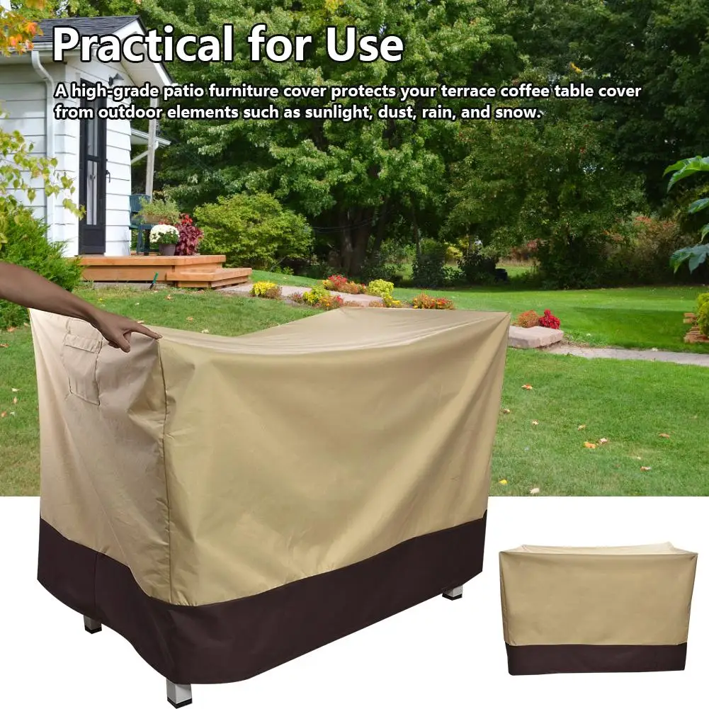 Rectangular Furniture Cover Garden Patio Coffee Table Cover Lawn Patio Terrace Cover Waterproof Dust Cover For Courtyard Outdoor