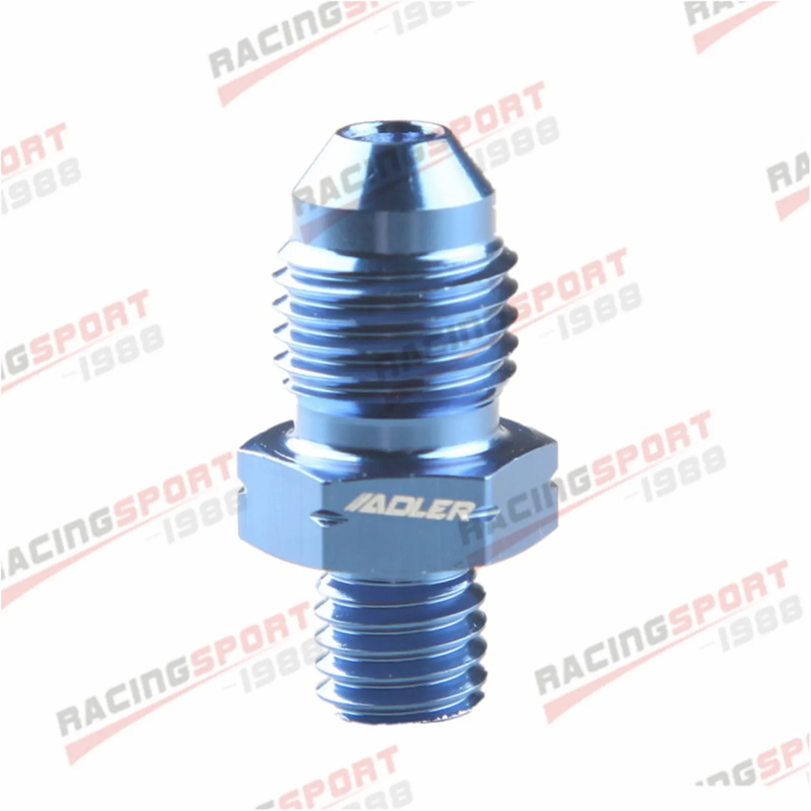 -4 AN 4AN -4AN AN4 Male Flare To M8 x1.25 Metric Straight Fitting BLUE