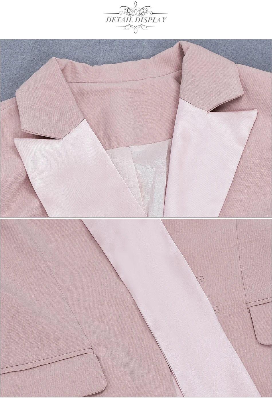 ADYCE новые осенние розовые с длинным рукавом Вечерние Подиумные вечерние комплекты из 2 предметов сексуальное пальто с v-образным вырезом и длинные штаны Клубные комплекты