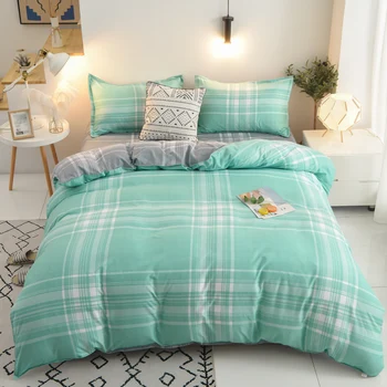 

Home Bedding Set Quilt Cover Bed Linen Flat Sheet Duvet Cover Pillowcase Sets Bedspread for Bed Printed Nordic Style Double New