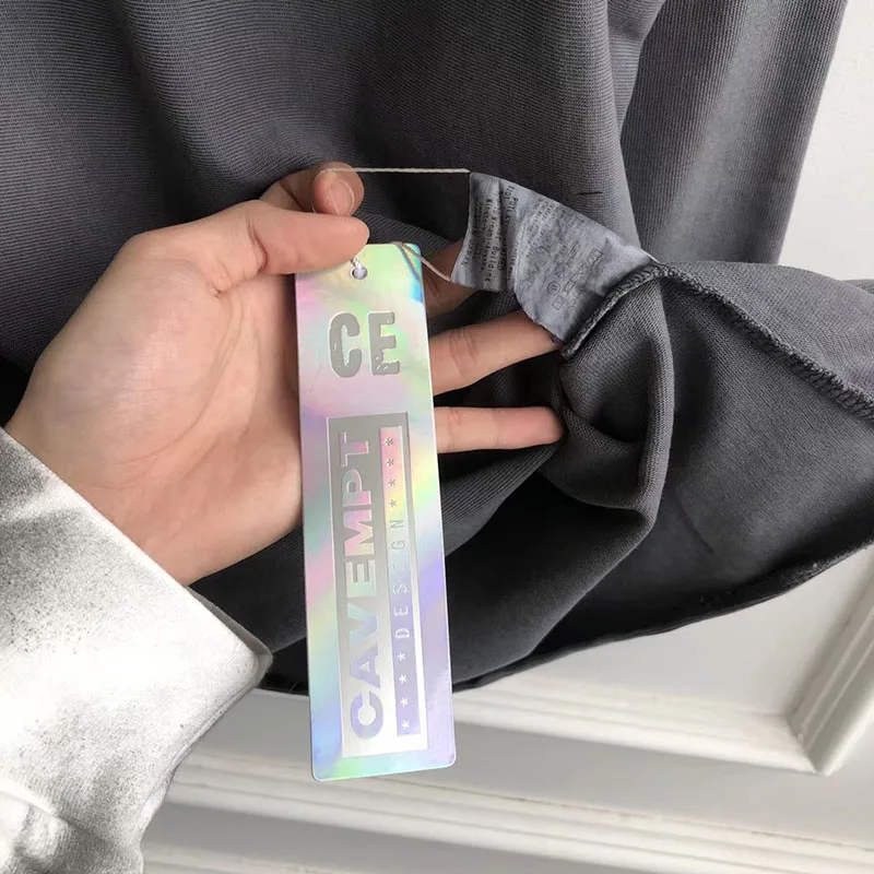 Высокая уличная футболка с длинным рукавом для мужчин и женщин кэжуал Канье Уэст