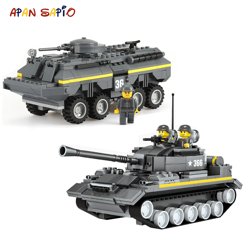 

Building Blocks City Car Military Sets Tank Soldiers SWAT Educational Game Figure Bricks Toys for Children Compatible with legoe