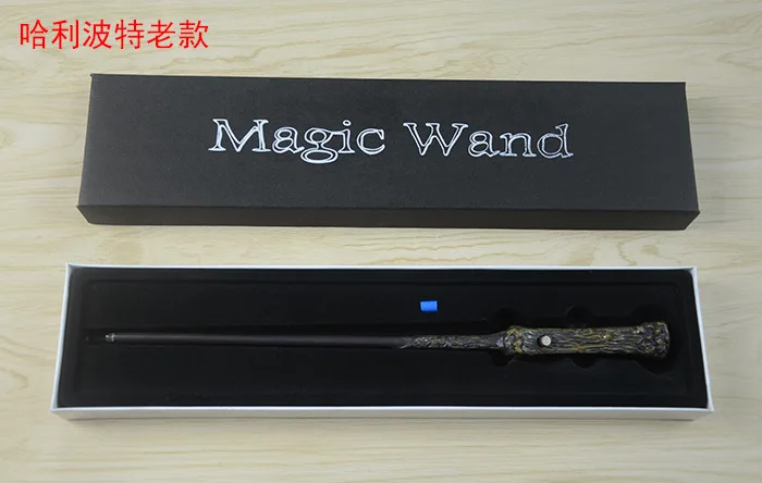 Harri Potter игрушки на палочках 36 см светящаяся металлическая волшебная палочка хогварт популярные подарки с подарочной коробкой Косплей настоящие Волшебные эффекты детская игрушка