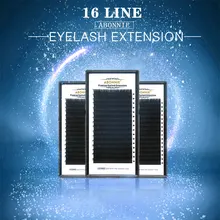 16 филиалов/funda 7~ 17 мм дешевые черные 3D kerea синтетические Индивидуальные ресницы наращивание ресниц