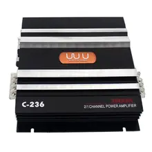C-236 3800 2 канальный автомобильный усилитель звука, работающего на постоянном токе 12 В в фильтром нижних частот басовый сабвуфер