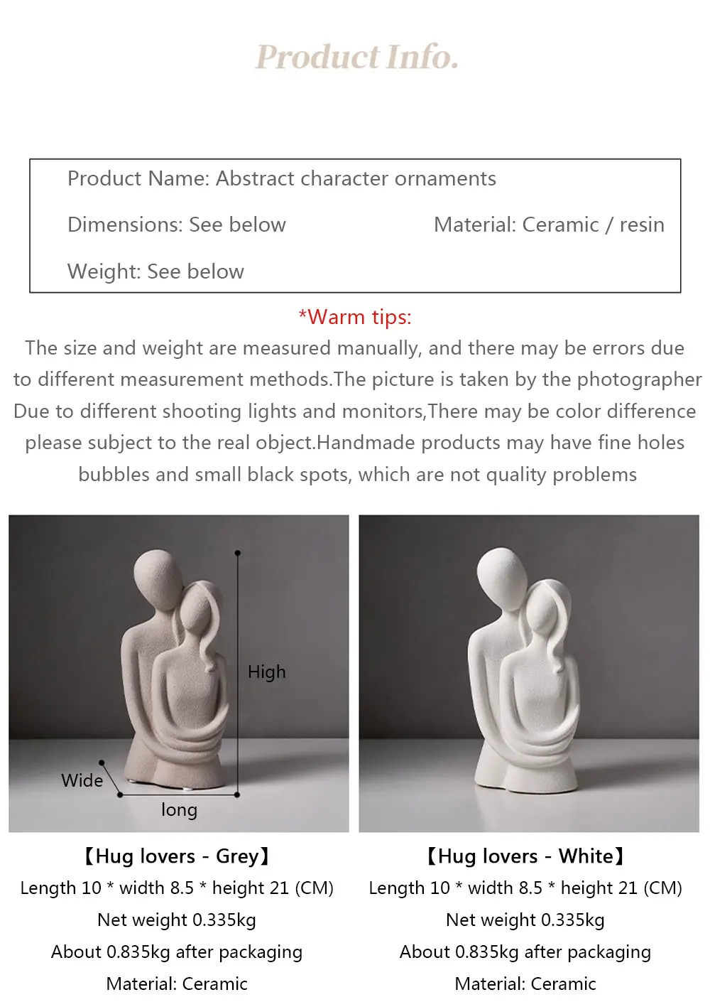 Statue deco,Figurines abstraites en céramique, décoration de la maison