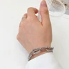 Flashbuy Trendy Punk Rhinestone Thick Chain Bracelet Statement Unique Alloy Metal Chain Necklace Women Men Jewelry New ► Photo 2/6