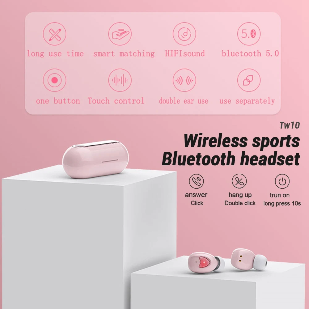 Мобильный телефон Airdots TW Bluetooth 5,0 наушники стерео беспроводные активные шумоподавления с микрофоном Handsfree наушники контроль AI