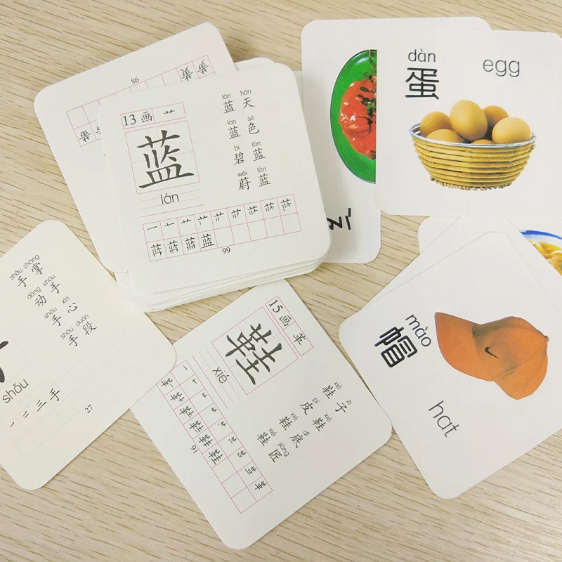

108 Word Books English & Chinese Kids Book Characters Cards Learn With Pinyin For Kids Children Color Art Libros Livros Livres