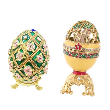 

2 X Easter Egg Jewelry Box Jewelry Organizer To Hold For Rings, Earrings, Brooches