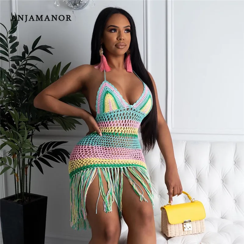 Anjamanor Sexy Summer Crochet Tassels 