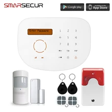 SMARSECUR охранная gsm-сигнализация RFID домашняя система безопасности S2G