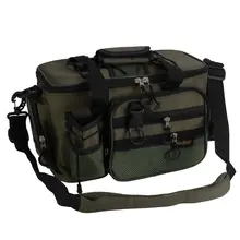 Multifunction Canvas Fishing Bag Large Capacity Lure Fishing Tackle Pack Outdoor Shoulder Bags for Fish Finder