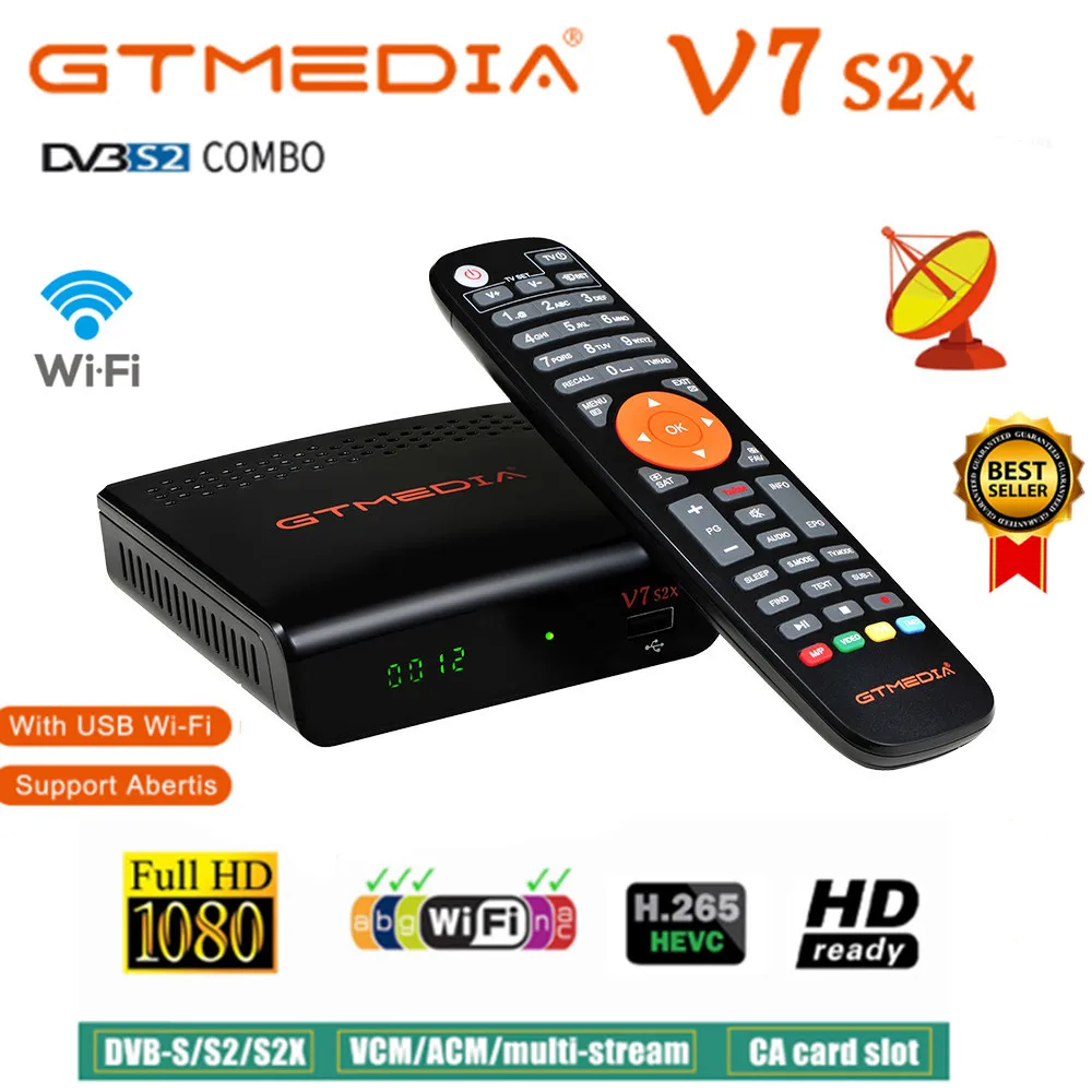 Новое поступление GTMEDIA V7S2X HD 1080P Поддержка DVB S/S2/S2X AVS + VCM/ACM/multi stream/T2MI поддержка BISS