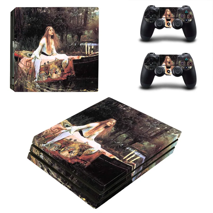 Oil Painting Style Skin Sticker for PS4 Pro PlayStation 4 Pro Console & Controllers Decal Vinyl Skins Accessories Style 18