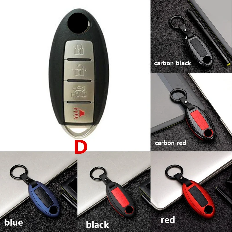 Carbon Fiber Matte Car Key Cover Case For Nissan Qashqai J10J11 X-Trail t31t32 kicks Tiida Pathfinder Murano Note Juke Infiniti
