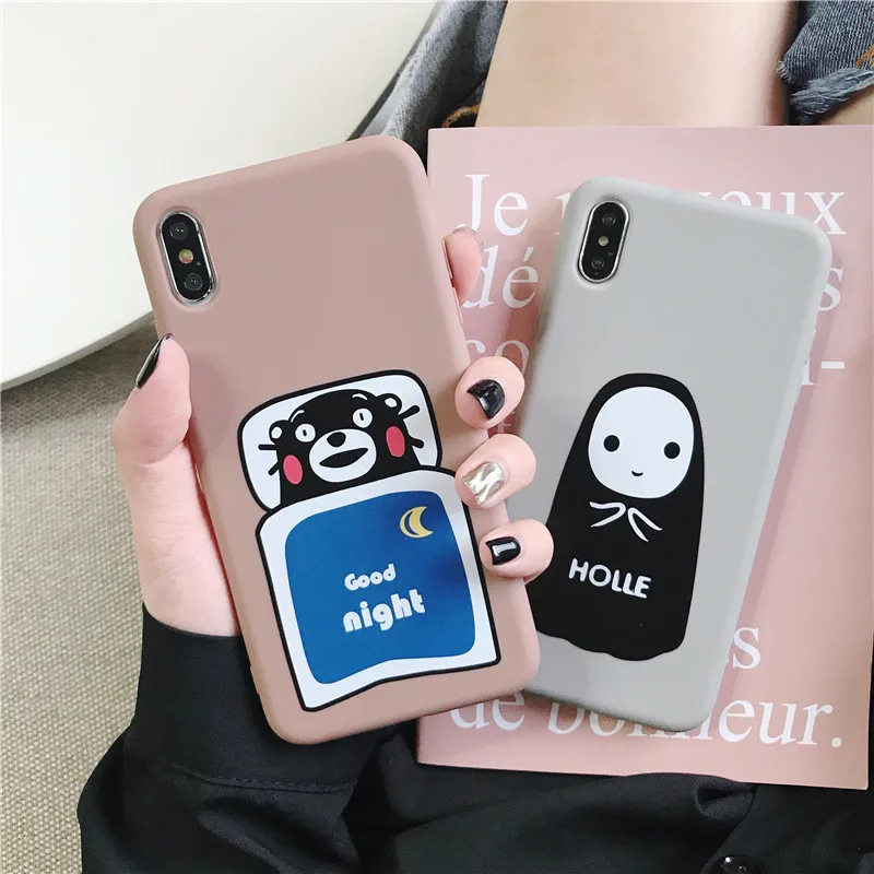 HYH iPhone Silicone Case Kumamon Pattern Anti Knock Fitted for Apple iphone 6 7 8 plus x xs xr max |