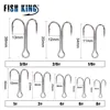 FISH KING 20pcs DIY Frog Lure Double Fishing Hook 1/2/4/6/8# High Carbon Steel Fly Tying Worm Silicone Bait Lure Hooks ► Photo 2/6