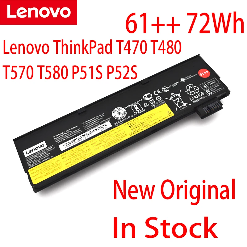 Оригинальный аккумулятор для ноутбука Lenovo ThinkPad T470 T480 T570 T580 P51S P52S 61 ++ 01AV423 01AV424 01AV425