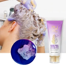 Purple Hair Shampoo Long Lasting Hair Dye Color No Yellow Blonde