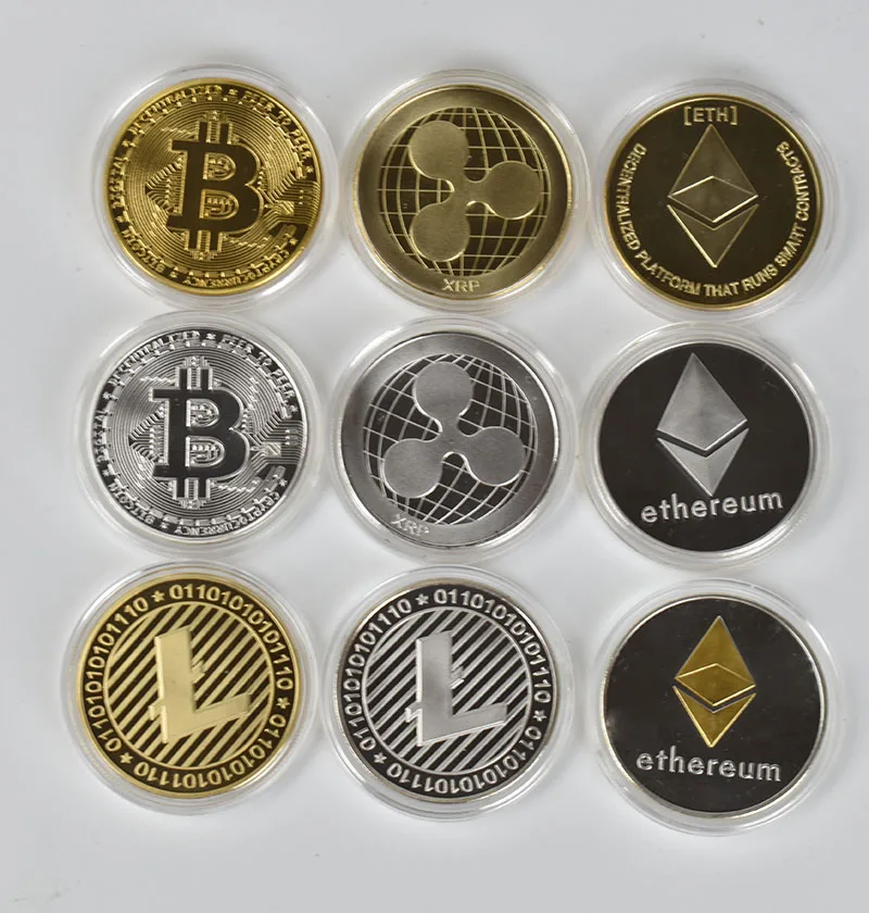 1 шт Позолоченные Bitcoin монета BTC бит физический металл коллекционные монеты для
