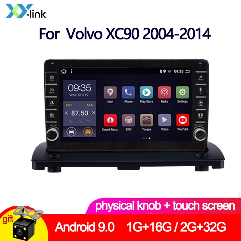

9" Android 9.0 car DVD Multimedia Player knob For 2004-2014 Volvo XC90 Radio Stereo Head Unit Navigation GPS audio with camera