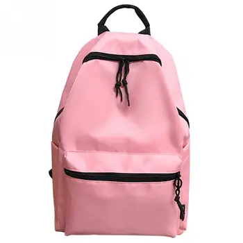 

Solid Nylon Backpack For Teenagers Women Casual Large Capacity School Bag Simple Student Laptop Backpack