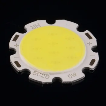 

5pcs/lot Pure White Round COB Super Bright Long Service Life LED Less Thermal Resistance SMD Chip Light Lamp Bulb DC 9-12V 3W