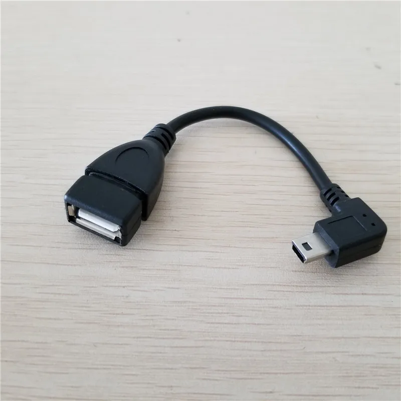 Кабель для передачи данных под прямым углом 90 градусов Mini B USB папа к Мама кабель OTG