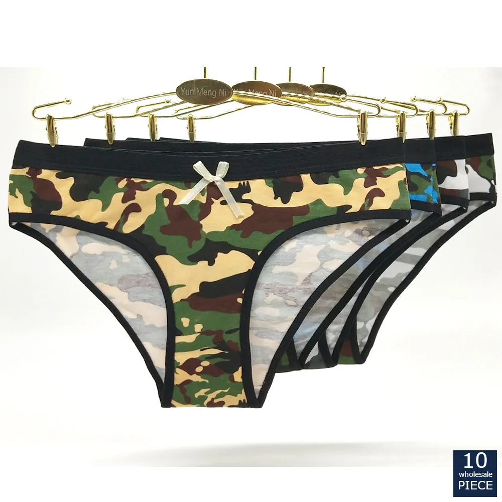 Hot Sell 1 10 Pcs/Lot Fashionable Sexy Camouflage Print Cotton Army