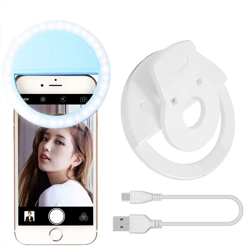 PK12 Новый кольцевой светильник для селфи с USB-зарядкой портативная вспышка