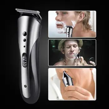 

3 in 1 Electric Shaver Hair Trimmer Rechargeable Electric Nose Hair Clipper Professional Beard Razor Machine KM-1407