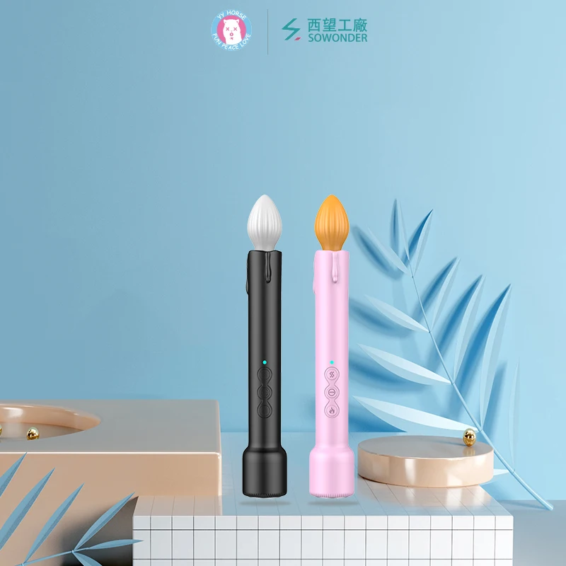 7-Frequency Simulation Candle Heating Dildo G Spot Vibrator Massage Fake Penis Vibrator For Female Masturbator Adult Sex Toys Fo