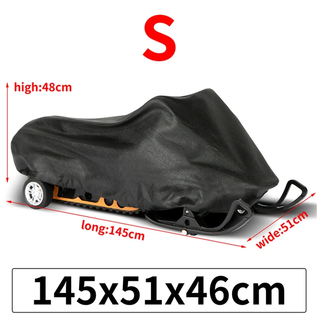 1pc Winter Outdoor Snowmobile Cover Universal Waterproof Dustproof Anti-UV Multi-function Trailer Sled Cover Lawn Mower Cover S