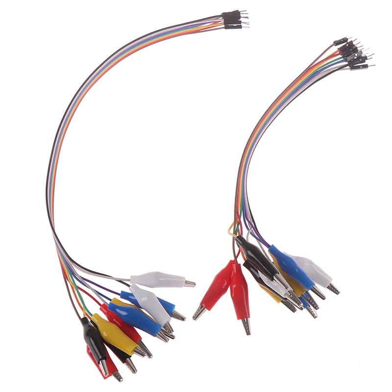 

20/30cm 10pin Double-end Alligator Clip jump Wire Male Female Crocodile Clip Test Lead Jumper Wire Line Cable for DIY Connection