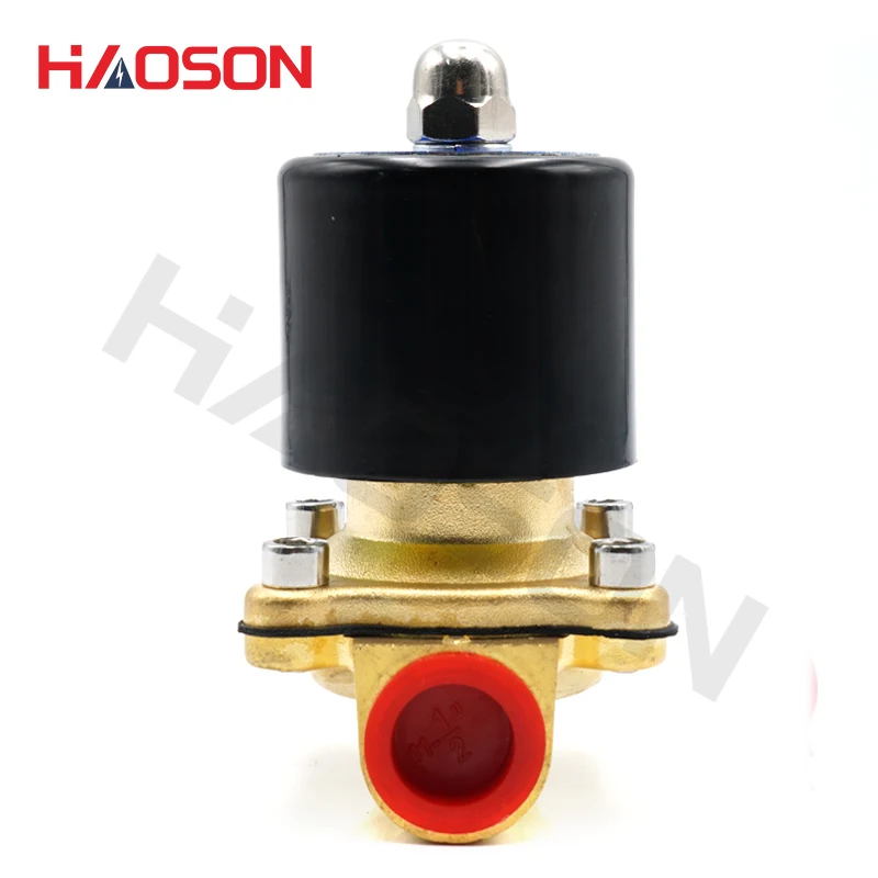 Нормально закрытый, латунный корпус AC110V 220V 380V DC12V 24 V, G1/" G3/8" G1/" G3/4" G", электромагнитный клапан, водяной клапан, воздушный/масляный клапан