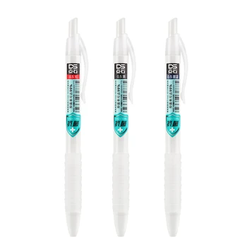 

5-Pack Antibacterial Pen Retractable Gel Pens 0.5mm Black Dark Blue Red Large Capacity Ink Soft Rubber Handle Writing Stationery