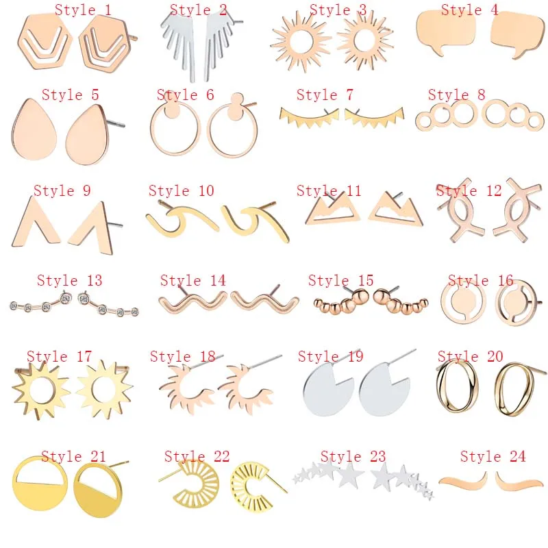 Чандлер поп из нержавеющей стали геометрические серьги для детей девочек капли