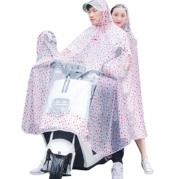 

2020 Hot Sale EVA Raincoat Women/Men Zipper Hooded Poncho Motorcycle Rainwear Long Style Hiking Poncho Environmental Rain Jacket