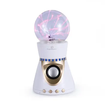 

Electrostatic Plasma Ball Speaker Magic Light Touch Wireless 3D Stereo Subwoofer Lightening Ball Music Speaker White