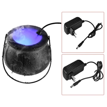 

Halloween Witch Pot Smoke Machine LED Humidifier Color Changing Halloween Party DIY Scene Layout Prank Toy